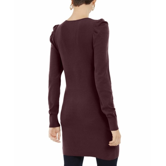 INC Long Sleeve Burgundy V Neck Blouse Blackberry Jam XL - Picture 2 of 2